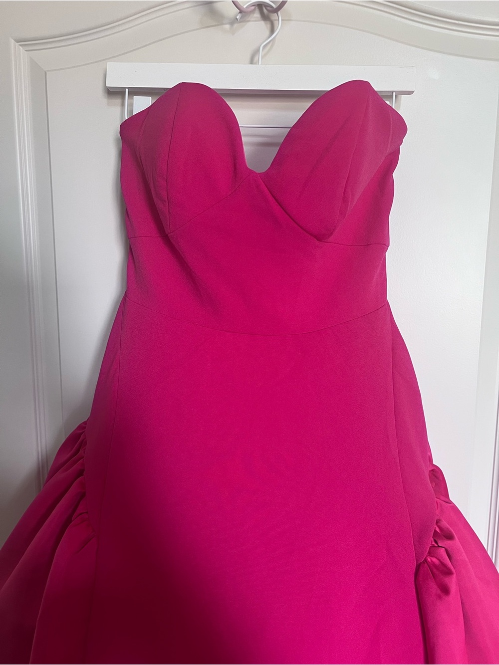 IEENA FOR MAC DUGGAL
Pink Strapless Crepe Ball Gown With Satin Skirt 21240 - Picture 6 of 8